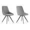 Armen Living Alison Swivel Gray Velvet and Metal Dining Room Chairs, PK2 LCAISIGR - alternate 1